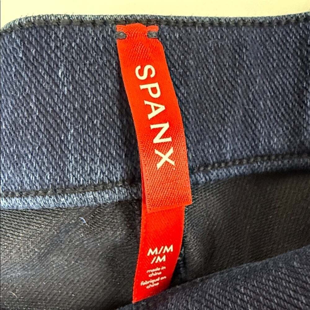 SPANX Women's Deep Blue Skinny Jeans Size Medium - Picture 2 of 7